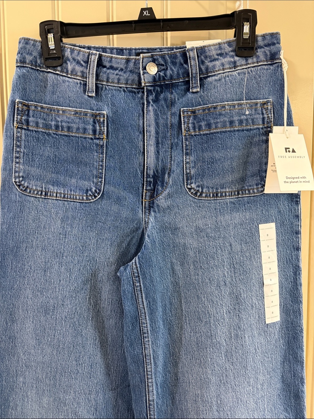 Women’s Wide Leg High Waisted Jeans by Free Assembly Brand. NWT! - Picture 2 of 16